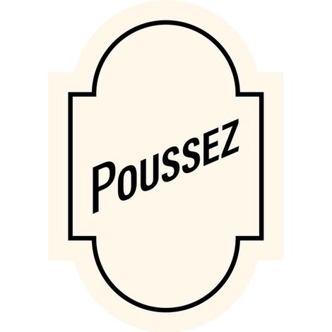 Adhésif repositionnable "Poussez" format A6 (fond blanc) (1/4)