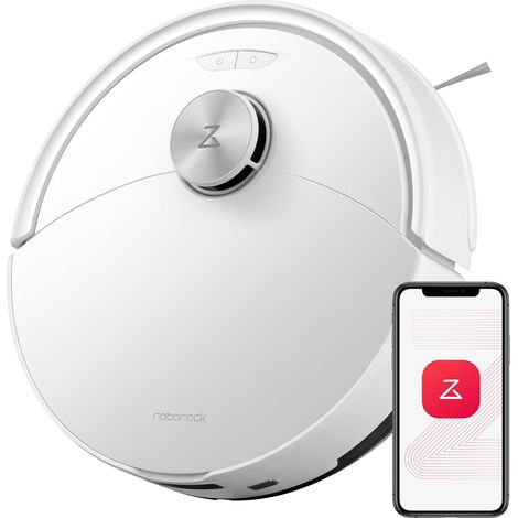 Roborock Q10 S5 Saugroboter mit Wischfunktion, 10.000 Pa HyperForce Saugkraft, Dual Anti-Tangle System, Auto Lifting Mopping, Ideal für Tierhaare, Teppiche, Hartböden Weiß
