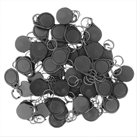 Badge RFID réinscriptible à l'infini, porte-clés réutilisable pour contrôle d'accès, étiquette NFC programmable, format mignon, compatible standard ISO, paire de 2, idéal gestion d'entrées. (1/5)