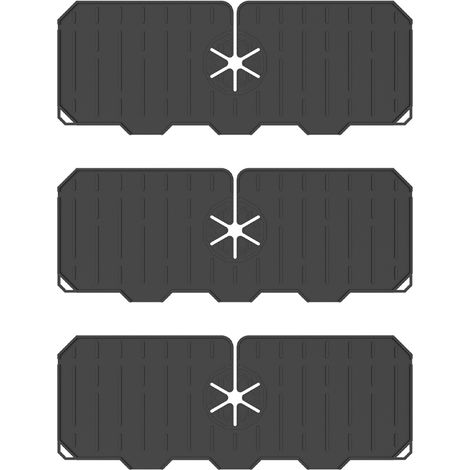 Tapis de robinet en silicone, protection anti-éclaboussures pour évier de cuisine, bac récupérateur d'égouttement en silicone pour poignée de robinet, protection anti-éclaboussures pour robinet (noir)