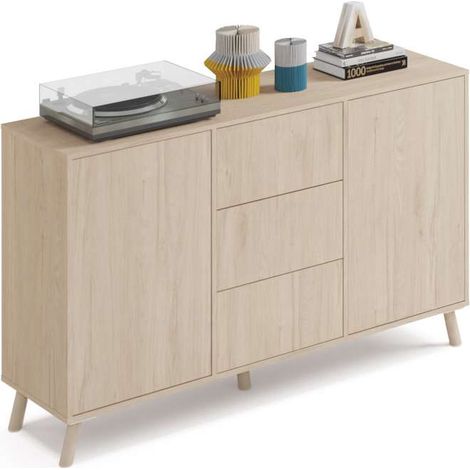 Aparador Oslo en acabado roble aurora, 90 cm(alto)140 cm(ancho)40 cm(largo) (1/5)