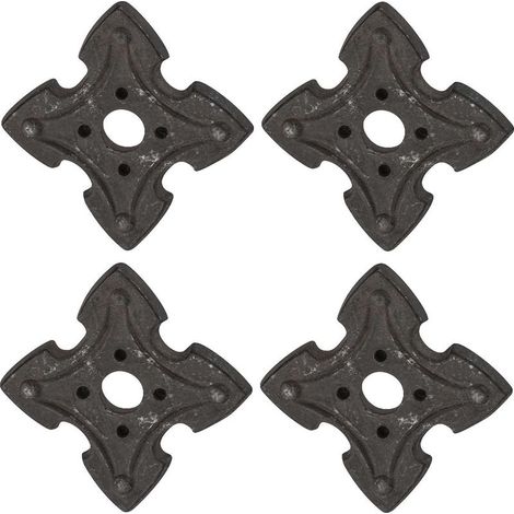 tiradores de botón pulsador de metal negro antiguo con roseta de 30x30 cm, estilo rústico vintage, decorativos para puertas de muebles, armarios y camas. (1/3)