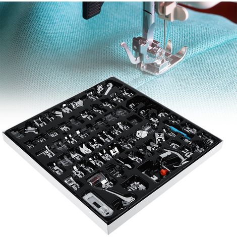 Kit de 72 pièces pour machine à coudre domestique, comprenant un pied presseur et des accessoires de couture multifonctionnels. (1/5)