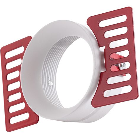 Aro Foco Downlight Circular Aluminio Blanco Integración Yeso Ø60mm (1/4)