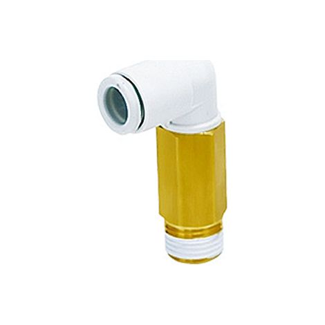 Adaptateur fileté coudé SMC KQ2 vers Enfichable 10 mm G 3/8 Mâle ( Prix pour Paquet de 5 )