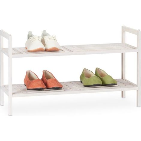 Mensola per scarpe impilabile bianca (1/5)