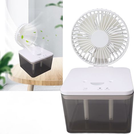 Mini ventilateur atomiseur portable USB carré, ventilateur de bureau, grand réservoir d'eau de 4 L, ventilateur atomiseur rafraîchissant, adapté au travail, aux voyages, au bureau et à une utilisation (1/5)