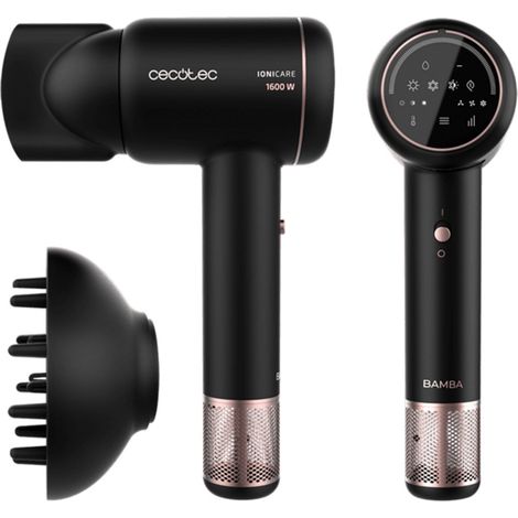 Secador de pelo Cecotec Bamba IoniCare Rockstar Ion Touch de 1600 W con nanoiones