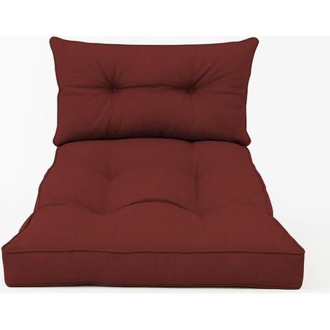 chilly pilley Loungekissen Rattansessel Auflagen Rattanpolster Rattan Lounge Set Gesteppt Sitzkissen Kissen Rückenlehne mit Keder Loungekissen (Sitzkissen 80x60x10, Creme) (1/5)