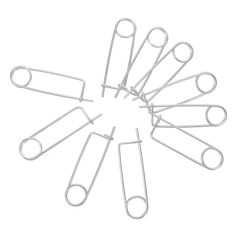10 goupilles fendues à ressort robustes de 2 × 75 mm pour machines, outils agricoles et remorques, couleur argent (1/5)