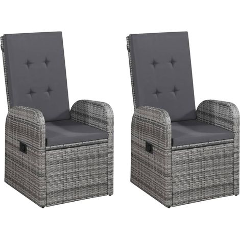 Maison Exclusive - 5-tlg. Garten-Essgruppe Grau