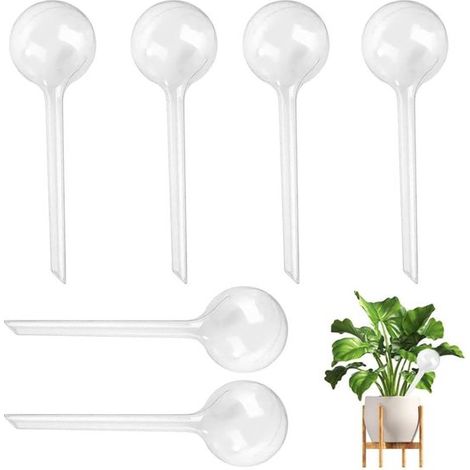 6 sfere irrigatrici per piante, sistema di irrigazione automatico per uso interno ed esterno, per giardino e piante, 27,5 x 8 cm (1/5)
