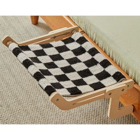 Hamac pour chat, rebord de fenêtre suspendu deux en un cadre de lit pour chat d'intérieur durable balcon pour animaux de compagnie lit pour chat antidérapant installation sans perforation 45 cm (1/5)