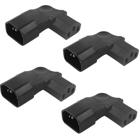 Câble Alimentation Coudé C14 à C13,Connecteur IEC C13 Câble d'alimentation coudé à 90° Matériau PVC, pour Ordinateurs, Baies PDU, Cuiseurs à Riz(Coudé à 90 degrés vers la Droite)(4 pièces) (1/5)