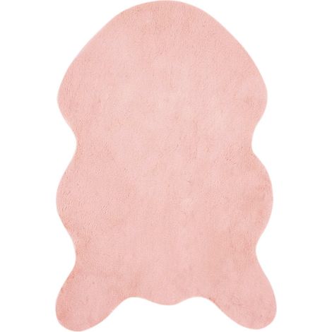 Alfombra antideslizante de sintética de conejo OLITE Rosa vidaXL
