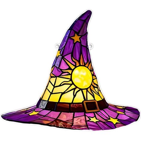 Tapices de pared con forma de sombrero de bruja, vidrieras, -2 20CM