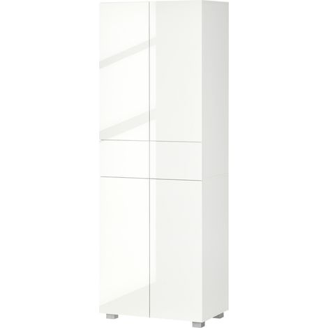 HOMCOM Mobile Dispensa Alto con 5 Livelli di Scaffali Ripiani Regolabili 4 Porte (1/5)