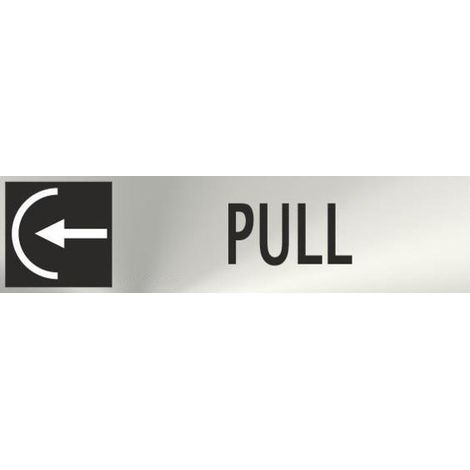 Señal Informativa inglés Pull, de 0'8mm 50 x 200 mm (acero inoxidable) SEKURECO (1/2)