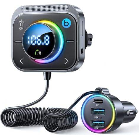 Trasmettitore FM Bluetooth per autoradio, caricabatterie rapido USB, lettore MP3 vivavoce (1/5)