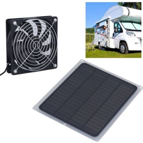 Ventilateur solaire 6W pour poulailler et serre – Écologique et résistant aux intempéries – Panneau silicium monocristallin