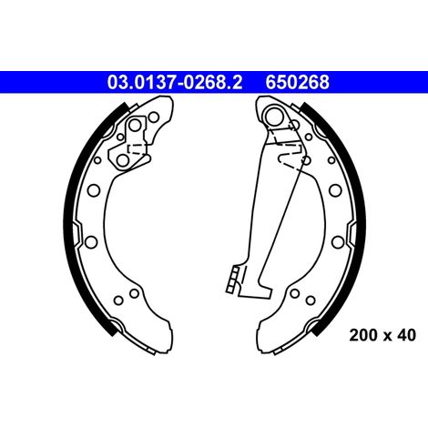 Jeu de mâchoires de frein ATE 03.0137-0268.2 AUDI 007 440 071 A 007 440 077 A