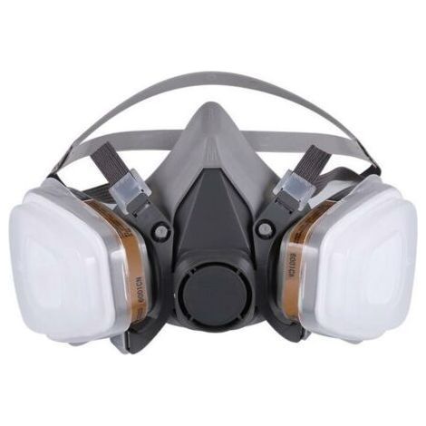 ALLIANDISMasque de Protection Respiratoire Réutilisable Anti poussière Anti gaz avec Filtres (1/5)