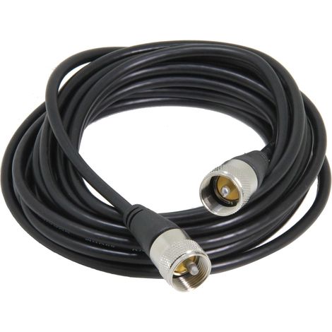 CB Radio Cable 18ft/5.5M, 50 Ohm Low Loss RG58 Coax Jumpers, UHF Male to Male PL-259 CB Ham Antenna Cable