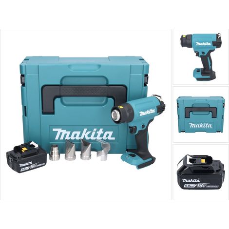 Makita DHG 181 T1J Akku Heißluftgebläse 18 V 150 - 550°C + 1x Akku 5,0 Ah + Makpac - ohne Ladegerät (1/5)