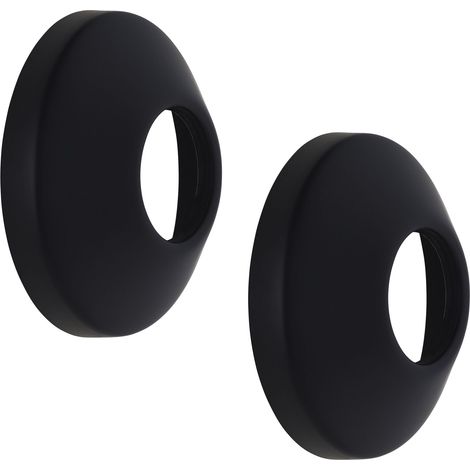 Noyon & Thiebault – Rosace conique 3/4 – Métal noir – Diamètre 65 mm – Hauteur 21 mm – Lot de 2 unités pour robinetterie filetée