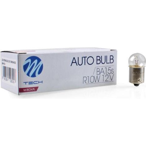 AMPOULE HALOGENE G18 BA15S 12V 10W (BOITE DE 10) MTECH