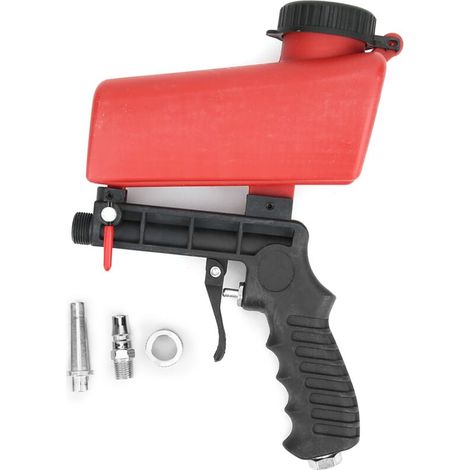 Jeffergarden Pistolet de sablage pneumatique, petit appareil de sablage portatif, 90 psi (1/5)