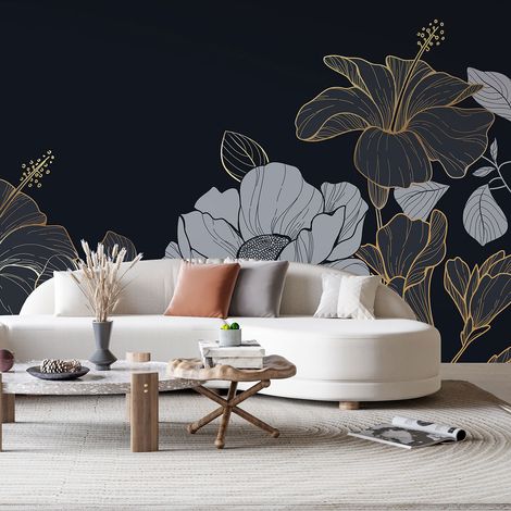 Papier peint panoramique - Fleurs - 130 cm x 54 cm (1/4)