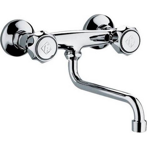 Rubinetteria Paffoni Danubio rubinetto cucina a parete a due fori codice prod: DA170CR (1/2)