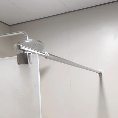 Barre stabilisatrice de douche avec tête pince rotative à 360° (1/5)