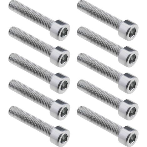 Lot de 10pcs Vis Torx Compatible avec Stihl TS400 TS410 TS420 Scies à Tronçonner M5x25mm Vis Accessoires pour Machines Électriques Outils Filetés Universels, Argent (1/5)