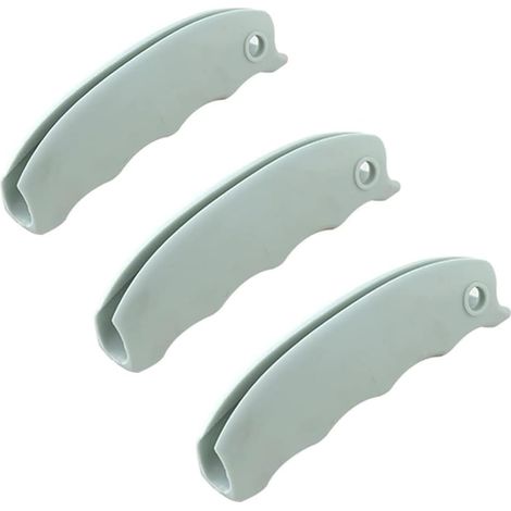 BEBUSINGOTO Juego de 3 asas de plástico y silicona azules para bolsas de la compra (1/5)