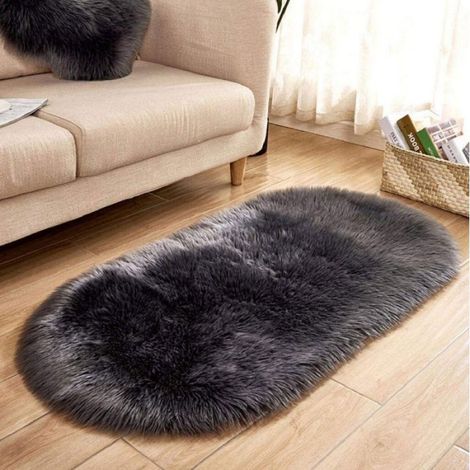 Agneau de fourrure en peau de mouton tapis fausse fourrure décoration de fourrure tapis doux agneau fourrure à poils Longs fourr (1/2)