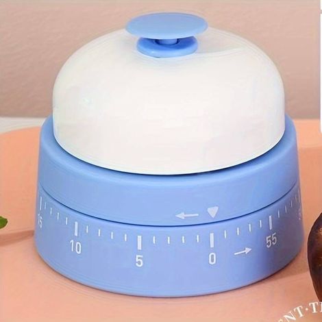 Simpatico timer da cucina meccanico a forma di campana con funzione di riavvolgimento – gestione del tempo per cucinare, fare sport, studiare e prendersi cura della propria bellezza - Crezuo