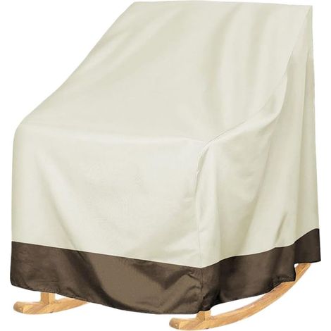 Housse de chaise de jardin anti-poussière, beige, résistante à la poussière, facile à installer pour le camping, la véranda, la pelouse, le jardin, la terrasse, le patio (1/5)