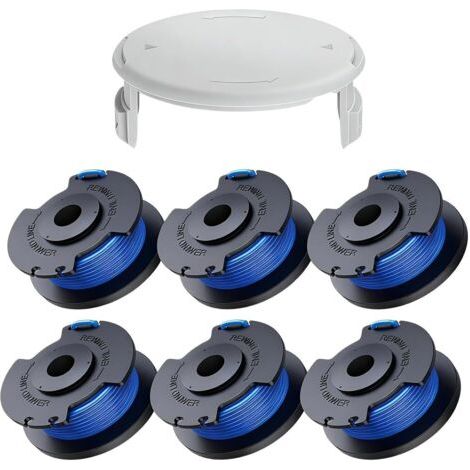 6 PièCes Bobines Pour Fil Coupe Bordure Parkside, Avec Couvercle, Nylon AméLioré, Anti-DéChirure, PièCe De Rechange Universelle Tondeuses à Gazon - (1/4)