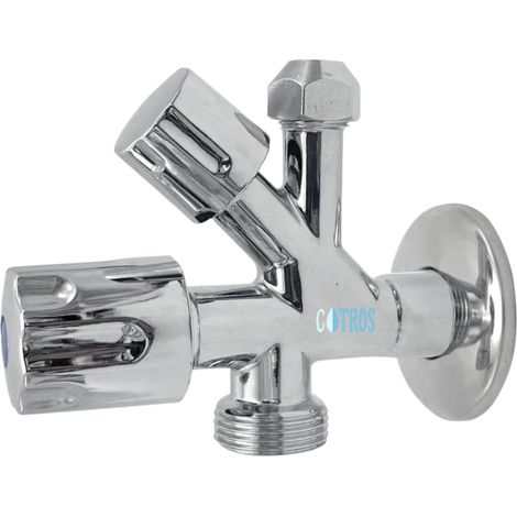 Rubinetto combinato multifunzione in ottone cromato lucidp sottolavello 1/2-3/4-10mm-3/8