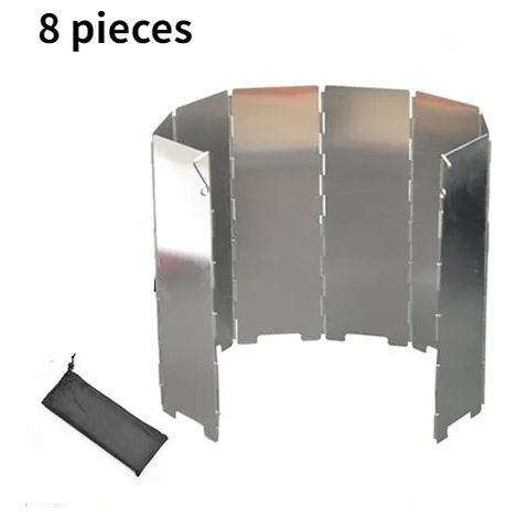 8/9/10 Plaques en alliage d'aluminium, pare-vent pour réchaud de camping, brûleur de cuisson à gaz extérieur, outils de protection contre le vent, réchauds de cuisson portables (1/5)