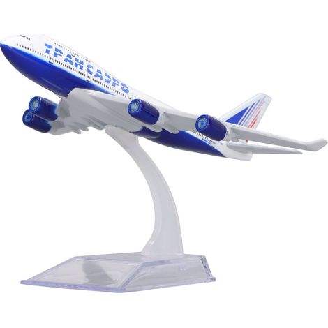 Modèle Avion Alliage 747 Détaillé avec Support d'Exposition - Décoration Aéronautique (1/5)
