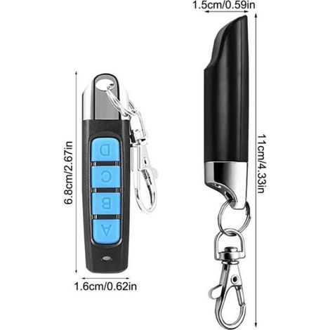 Ouvre-Porte Garage - 1, Télécommande Porte-Clés 433MHz - Clonage 4 Boutons - Convient pour Porte Électrique Cuneary (1/5)