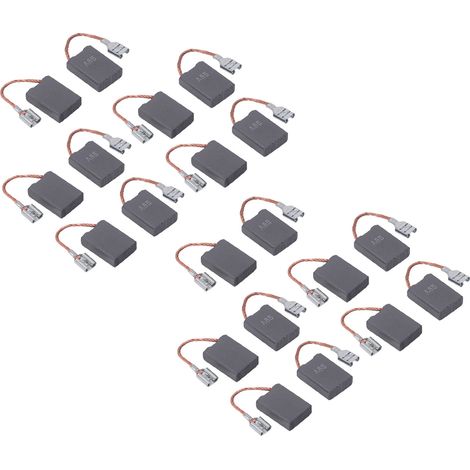 20 Balais de Charbon pour Outils Électriques - Compatibles Meuleuse, Perceuse, Perforateur - Jeu de Pièces de Rechange (1/5)