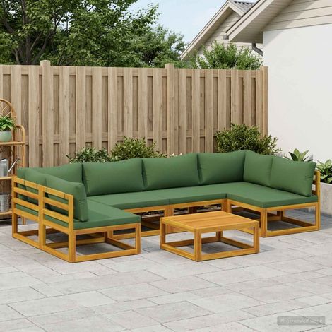 vidaXL Sofa Set 7 pcs Natural Solid Acacia Wood (1/5)