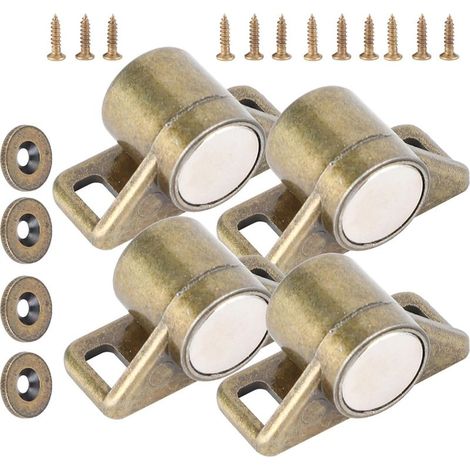 Lot de 4 fermetures magnétiques pour portes placards et armoires (1/5)