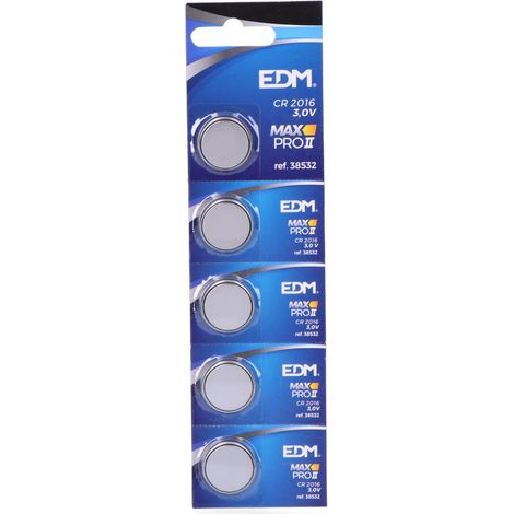 Micro Pila de Litio Botón Max-pro Edm Cr2016 3V ø20x1,6mm