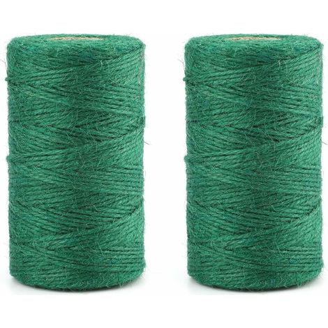 2er-Pack Gartenschnur, 100 m, grüne Juteschnur für Gartenarbeit, Floristik und Bündelung. (1/4)