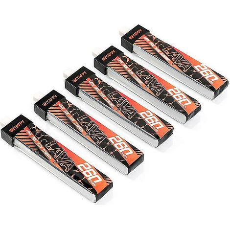 5 ou 10 batteries BETAFPV 3,8 V 260 mAh 80C 1S LiHV haute performance, pliage en Z, connecteur BT 2.0 (1/4)
